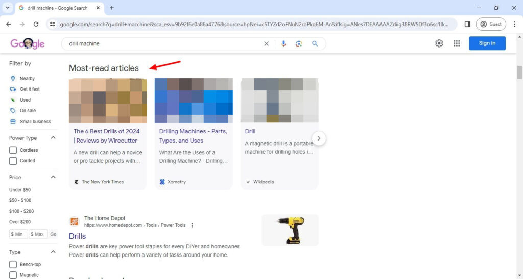 Google: Most-read articles